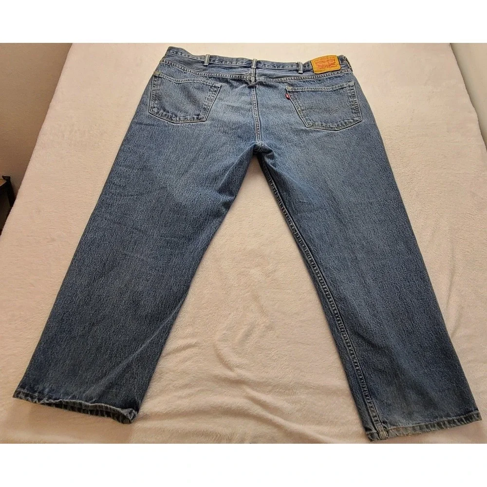 Levis 550 Relaxed Fit Jeans Men's Blue Denim Medium Wash Pants‎ Five-pocket